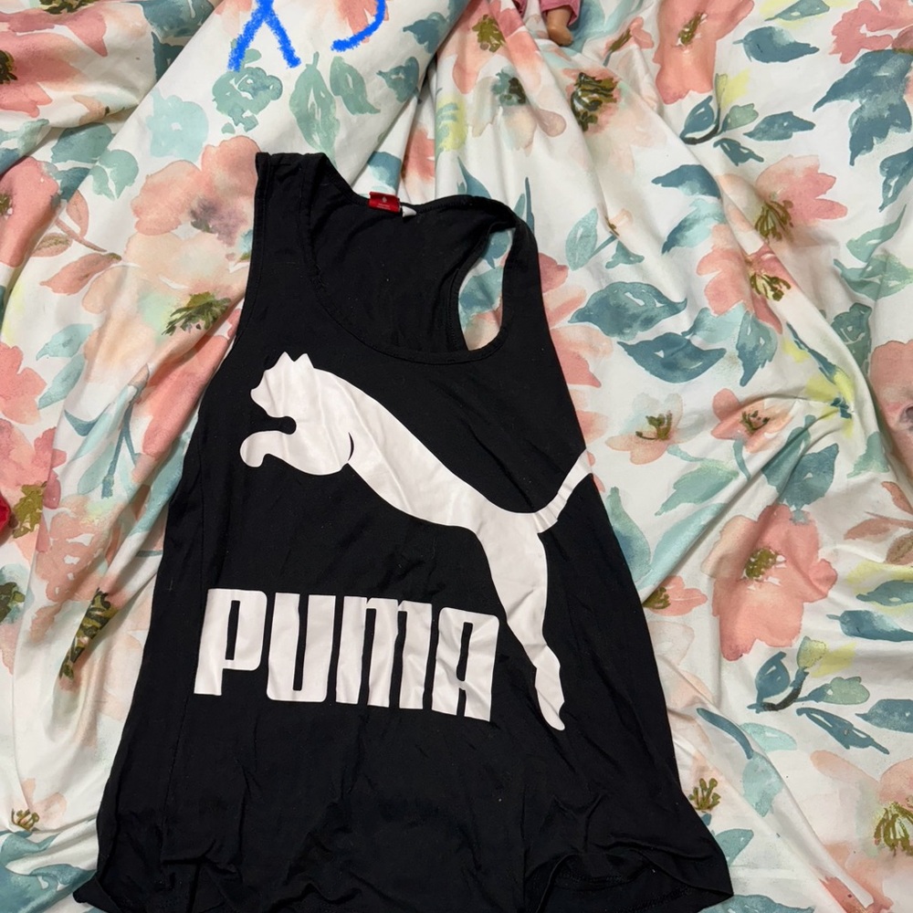 Puma Black and White Graphic Tank